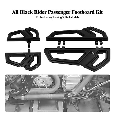 #ad Black Empire Front Rear Floorboard Foot Peg For Harley Touring Street Road Glide $279.29