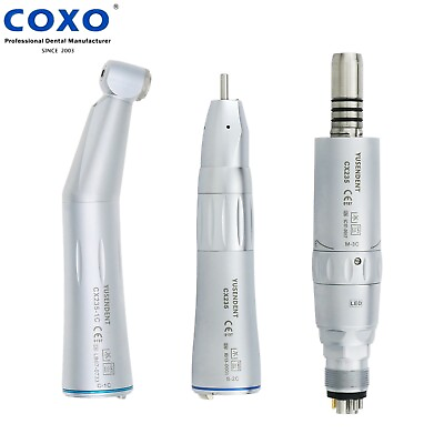 #ad #ad COXO Dental Fiber Optic Contra Angle Straight Low Speed Handpiece Air Motor $390.99