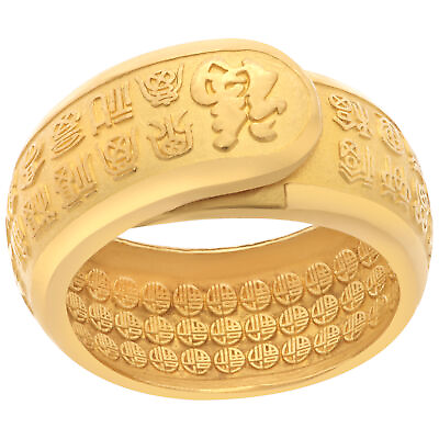 #ad Infinite Blessings 999 pure gold ring in 24k yellow gold $3671.20