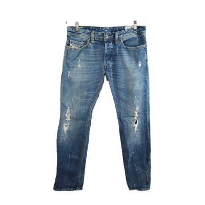 #ad Diesel Safado Distressed Rigid Denim Straight Leg Jeans 008U9 Wash Men#x27;s 32 $35.74