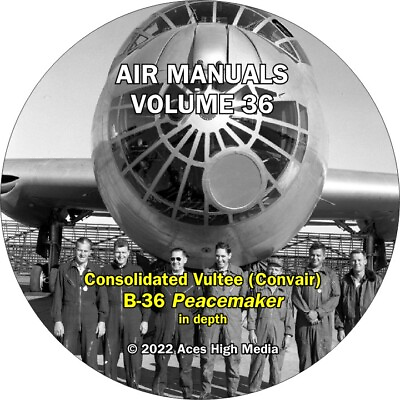#ad B 36 Peacemaker strategic bomber Flight Manuals on CD $19.99