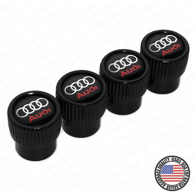 #ad For Audi Sport Logo Roundel Style Car Wheels Tire Air Valve Caps Stem Dust Cover $8.99