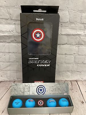 #ad Volvik Marvel Golf Gift Pack Driver Headcover amp; Ball Pack CAPTAIN AMERICA $59.99