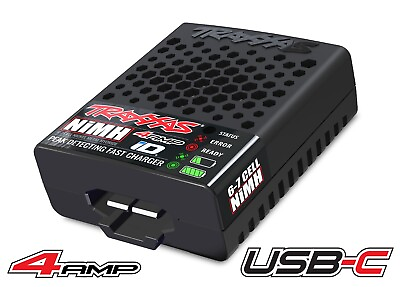 #ad Traxxas 4 amp USB C Fast Charger with iD for 6 7 cell NiMH Battery TRA2982 $19.95