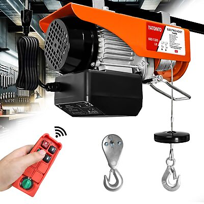 #ad 120V Heavy Duty Electric Hoist 39ft Lifting Height with Wireless Remote $162.81