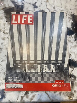 #ad Life Magazine November 3 1952 THE U.N.#x27;S NEW ASSEMBLY BUILDING $4.90