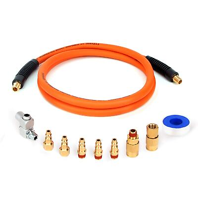 #ad 10 Pieces Hybrid Lead in Air Hose kit 3 8 Inch x 6 ft Whip Air Compressor Ho... $36.19
