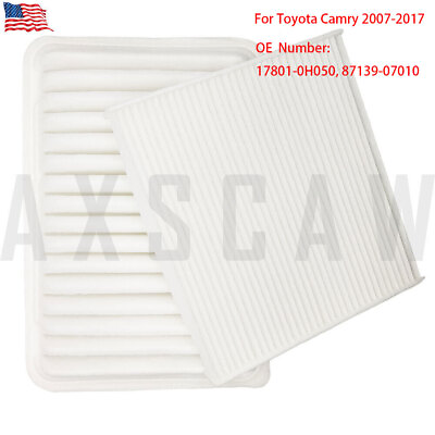 CABIN amp; AIR FILTER COMBO FOR TOYOTA CAMRY 2.5L 2.4L ENGINE 2007 2017 17801 0H050 $10.97