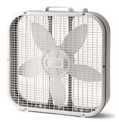 #ad Classic Box Fan with Weather Resistant Motor and 3 Speeds White $19.86