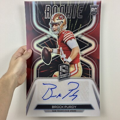 #ad Brock Purdy Rookie Auto 2022 Panini Spectra Poster C $14.99