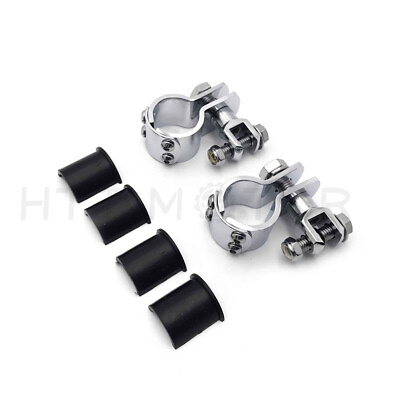 #ad Chrome Foot Peg Mounts For Harley 1quot; 1 1 4quot; Engine Guard Highway Footpegs 25mm $31.31