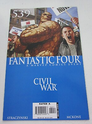 #ad COMIC BOOK FANTASTIC FOUR A MARVEL COMICS EVENT CIVIL WAR 539 $9.95