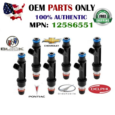 #ad x6 Delphi Fuel OEM Injectors for 00 05 Buick Oldsmobile Chevy Pontiac 3.1L 3.4L $89.99