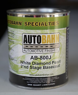 #ad Autobahn AB 800J White Diamond Pearl Basecoat QUART GM 800J Automotive Car Paint $59.99