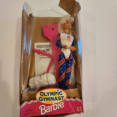 #ad Barbie Olympic Gymnast 1996 Atlanta Games Doll pre owned $5.52