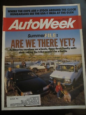 #ad Autoweek Magazine July 1990 Are We there Yet Summer File Vacations Y $7.99