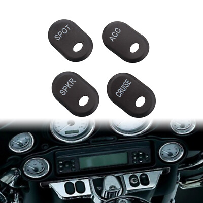 #ad Black Panel Switch Cap Button Cover for Touring Electra Glide Road Glide FLTRU $10.24