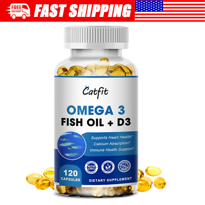 #ad Omega 3 Fish Oil Capsules 3x Strength 3600mg EPA amp; DHA Highest Potency 60 Pills $10.99
