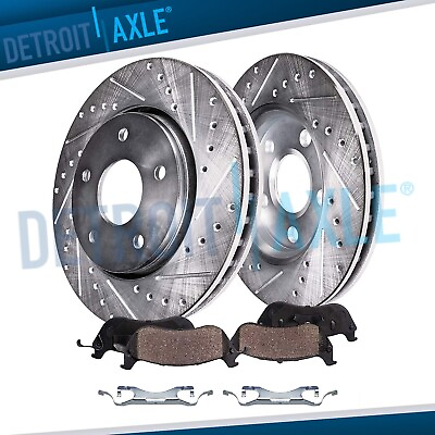 #ad Front Drilled Slotted Brake Rotors Brake Pads Kit for GLE300d GLE350 ML250 ML350 $136.29