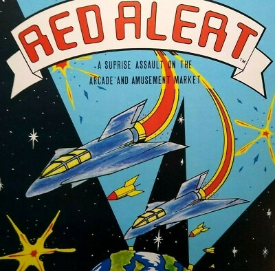 #ad Red Alert Arcade FLYER Original 1981 Retro Air Combat Video Game Vintage Promo $31.20