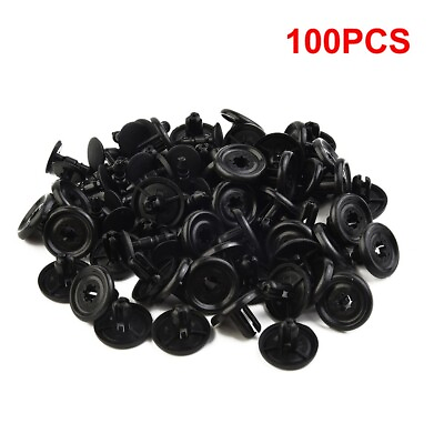 #ad 100pcs Fasteners Trim Panel Clips Bumper Fender Push Pin Rivets For TOYOTA Parts $12.65