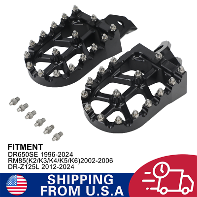 #ad DR650SE Foot Pegs Motorcycle Foot Pegs CNC Pedals for DR650SE 1996 2024 Black $33.99