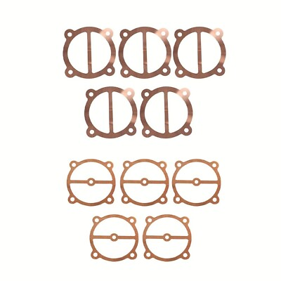 #ad Air Compressor Cylinder Head Valve Plate Gaskets Copper Material Set of 5pcs $9.59