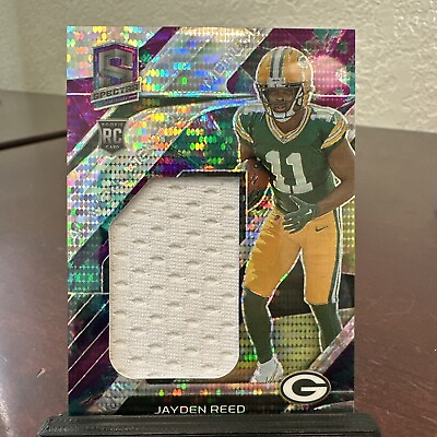 #ad 2023 Panini Spectra Monumental Hyper Jayden Reed RC Rookie PATCH RELIC 75 $10.00