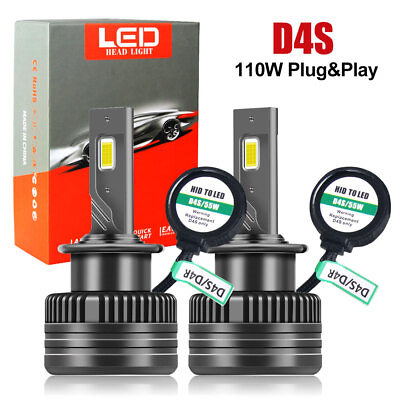 #ad 2PCS D4S D4R LED Headlight Replace HID Xenon Super Bright White Conversion Kit $31.99