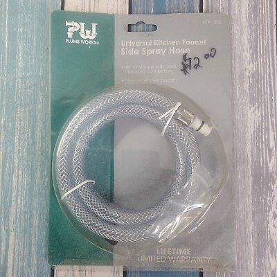#ad Plumb Works Kitchen Faucet Side Spray Hose New In Package 48” Brass Connection $6.29