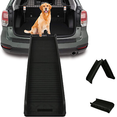 #ad Folding Dog Ramp Foldable Bed Pet Stair Step Car SUV Truck Back Seat Cat Ladder $59.99