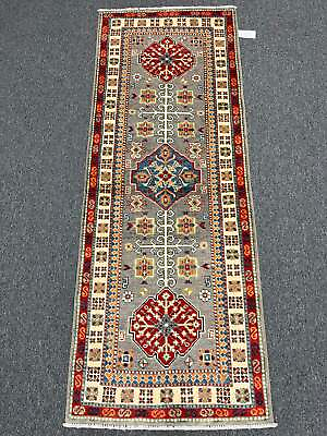 #ad Kazak Gray 2#x27; 7quot;X7#x27; Handmade Wool Runner Rug # 13778 $348.75