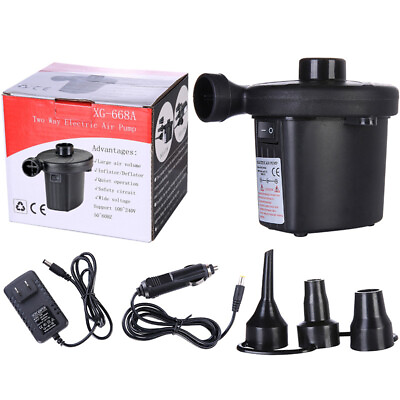 #ad Powerful Electric Air Pump Quick Fill Low Noise Inflator Deflator for Home USA $9.20