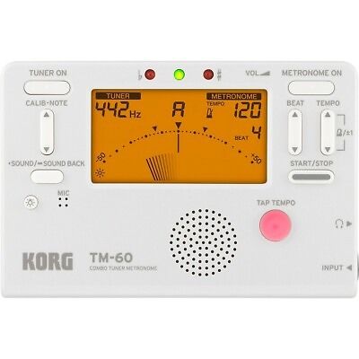 #ad Korg TM 60 Tuner Metronome White $28.58