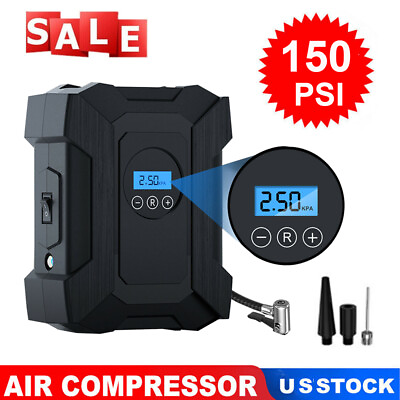 #ad 150PSI Car Air Tire Pump Inflator Portable Compressor Digital Electric Auto 12V $16.90