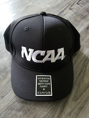 #ad NCAA Black Fitted Stretch Large 7 1 4 7 1 2 $8.99