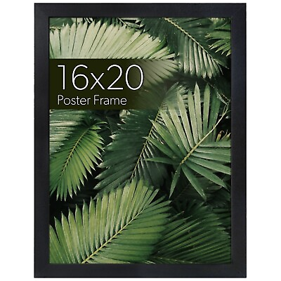 #ad 16x20 Black Frame for Puzzle Poster Picture Wall Hanging Dual Display Format $25.99