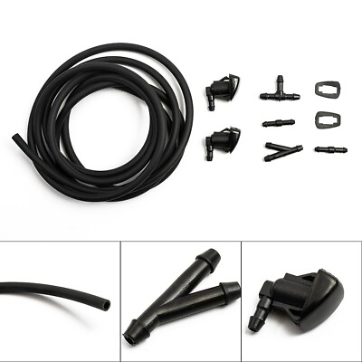 #ad Washer nozzles Hose Accessories Auto Black Windshield Connector Replacement $11.12