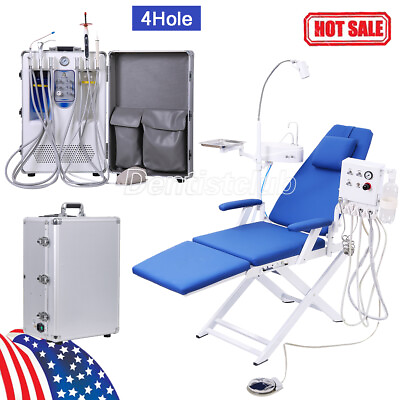 #ad Portable Dental Delivery Unit 4Holes Air Compressor Suction Unit Dental Chair $1055.12
