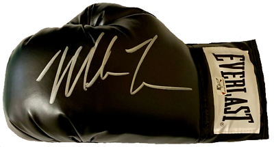 #ad Mike Tyson Signed Left Black Everlast Glove Mike Tyson Exclusive Hologram $124.99