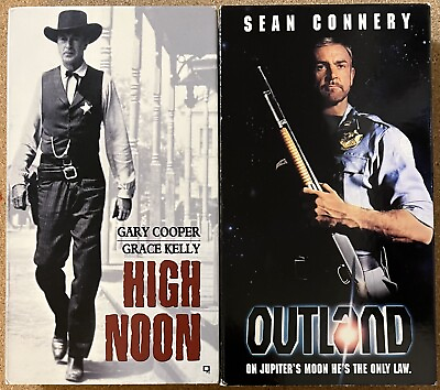 #ad VHS Unofficial Remakes Outland 1981 of High Noon 1952 Vintage Hyams Connery $9.00