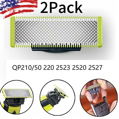 #ad 2x For Philips OneBlade QP2520 QP2630 Replacement Blade Head Razor Shaver Cutter $14.72