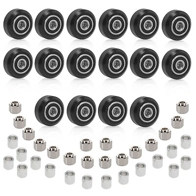 #ad 48 Pcs POM Pulley Wheel Set Rubber Bearing For Creality Anycubic Anet 3D Printer $19.99