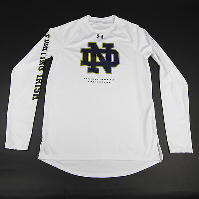 #ad Notre Dame Fighting Irish Under Armour Long Sleeve Shirt Men#x27;s White Used $19.49