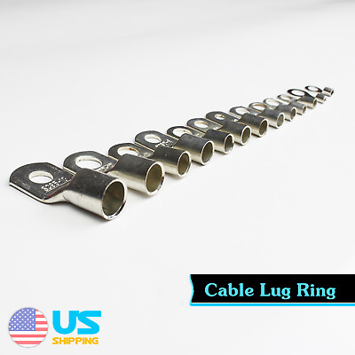 #ad Battery Cable Lug End Copper Ring Terminal Solder Welding Wire Connector AWG Lot $104.49