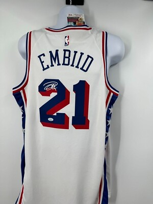 #ad Joel Embiid Philadelphia 76ers Signed Autograph Jersey Nike Swingman JSA $499.00