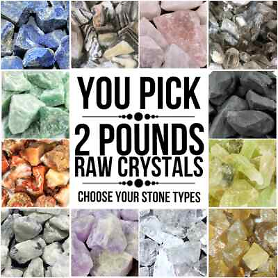 #ad 2 Lbs Raw Crystals You Pick Bulk Free Shipping Wholesale Rough Gemstone Lot $22.00