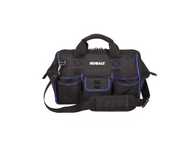 #ad Kobalt Blue Black Polyester 18quot; Cargo Bag 18 Pockets Heavy Duty New with Tag $35.00