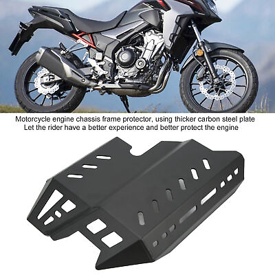 #ad Black Motorcycle Engine Guard Chassis Under Guard Protector Skid Plate for CB5⁺ $60.79