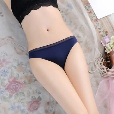 #ad Seductive seamless thong ice silk underwear women sexy T pants underwear #P $1.99